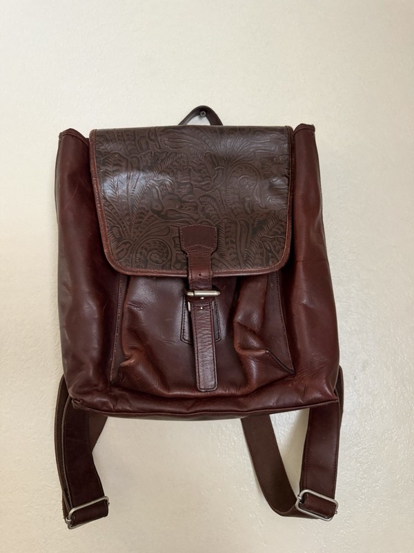 Ellington Portland Oregon Leather Backpack Bag Brown Vintage Travel