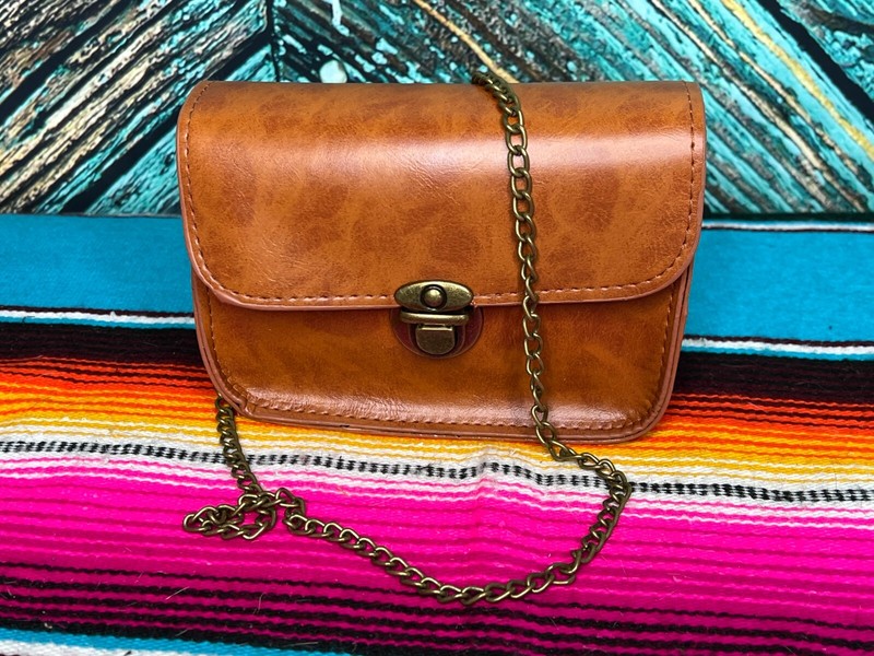 BROWN ~ VEGAN ~ LEATHER ~ BAG