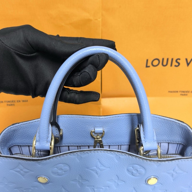 Louis Vuitton Montaigne BB Light Blue Monogram Empreinte Leather Top Handle gallery