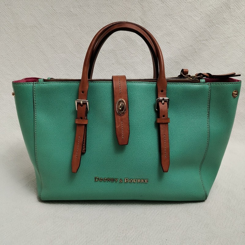 Dooney & Bourke Claremont, Turquoise Leather Purse w/Storage Bag