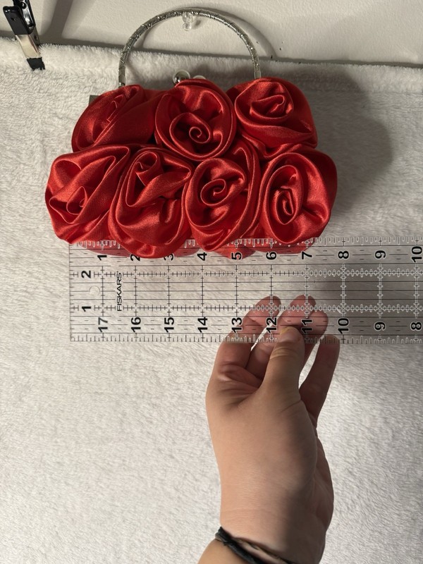 Rose Garden Floral Handbag Satin Clutch - Women's Floral Accessories gallery