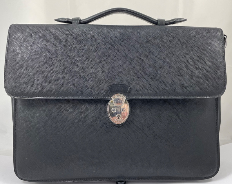 Tumi Women's Coated Canvas Briefcase Carry Handbag Shoulder Bag 73172D2 Black