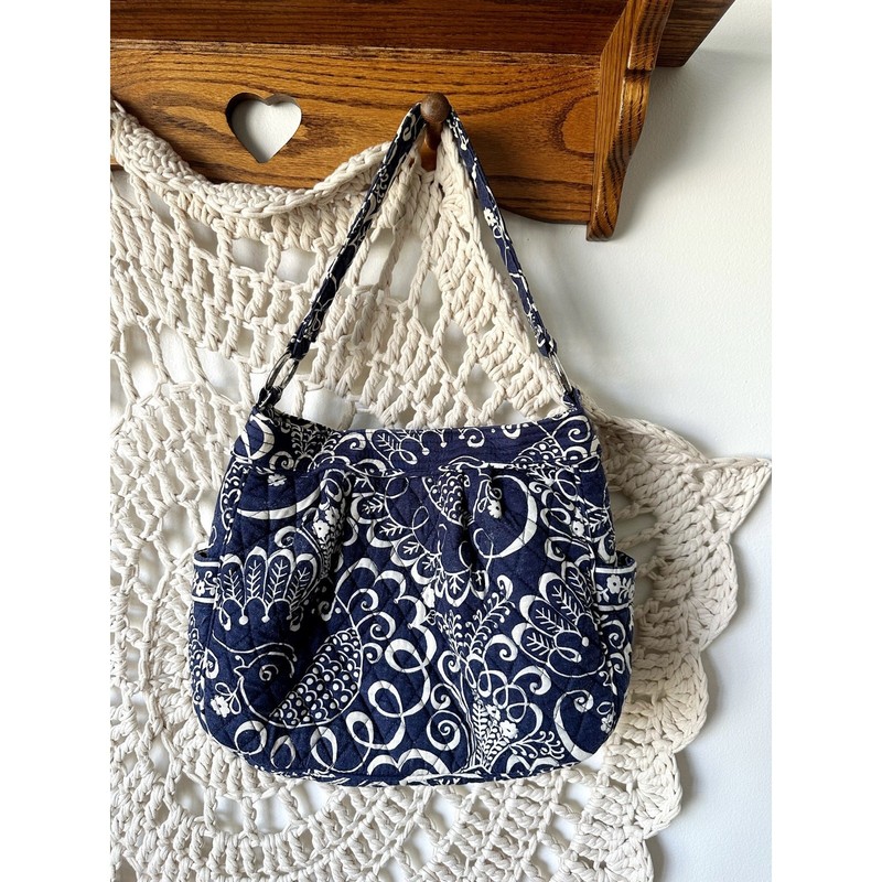 Vera Bradley Twirly Birds Navy 2010 Shoulder Bag