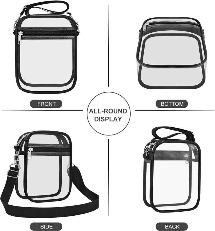 USPECLARE Clear Purse Stadium Transparent Messenger Bag Stadium Approved for ... gallery