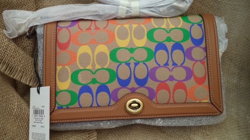COACH 1941 Riley Rainbow Signature Canvas Crossbody Pride Collection NWT!