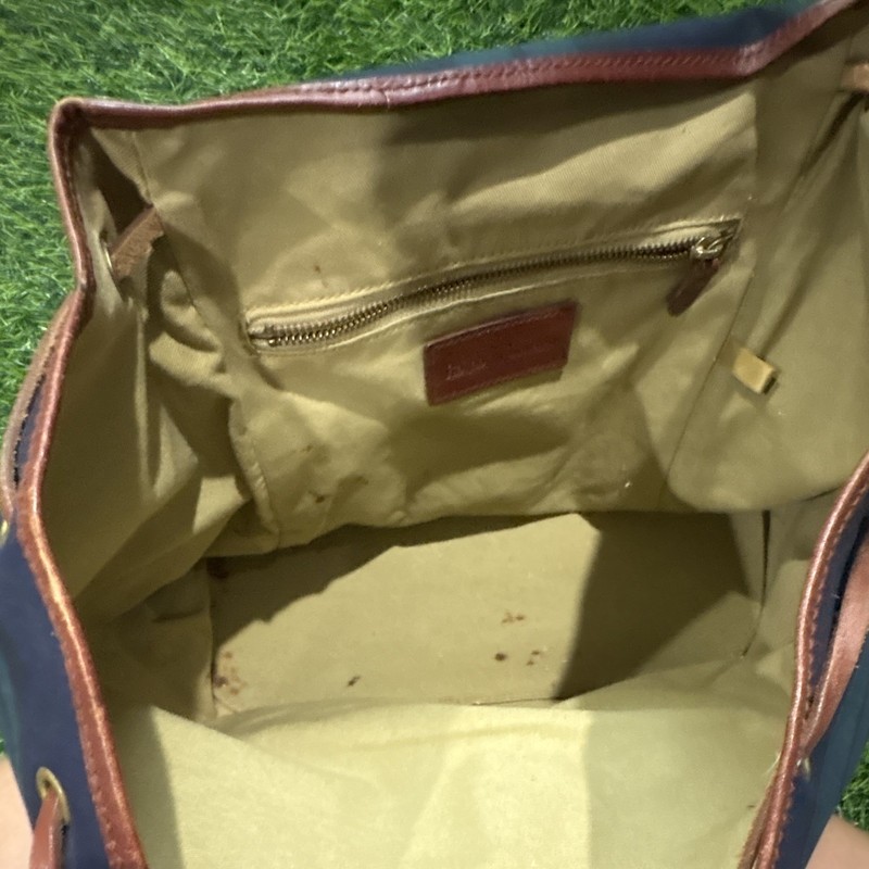 Very rare vintage limited edition Ralph Lauren hand bag Blue Plaid Backpack gallery