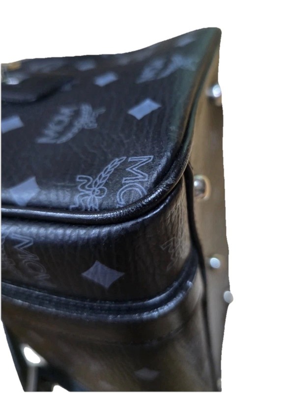 Authentic MCM Black Visetos Boston Bag gallery