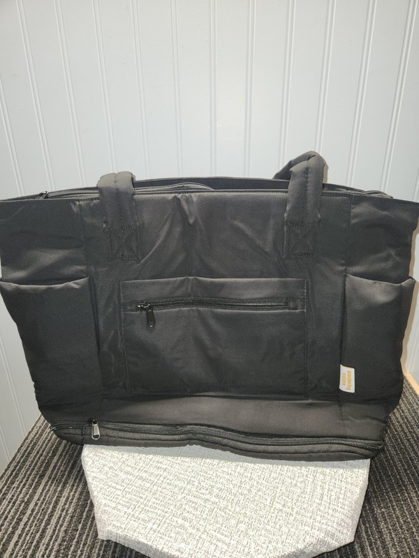 Wandering Nature Puffer Tote Bag with Cup Holder & Laptop Compartment