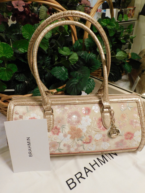 NWT BRAHMIN SOPHIA SATCHEL IN MULTI WHIMSY 1034 2614 00050** $385* *FREE* SHIP**