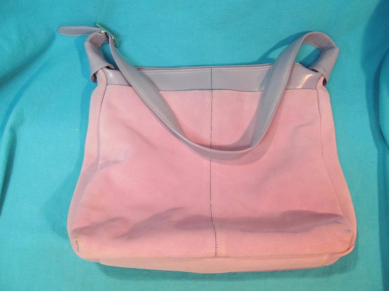 LIGHT PURPLE SUEDE TERRY LEWIS CLASSIC LUXURIES PURSE HANDBAG NEAR MINT
