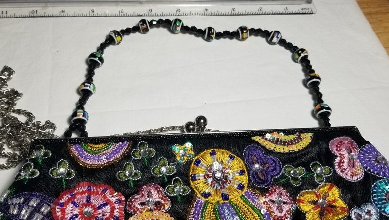 VTG Steve Madden Multi-colored Embrodered & Beaded Evening Bag gallery