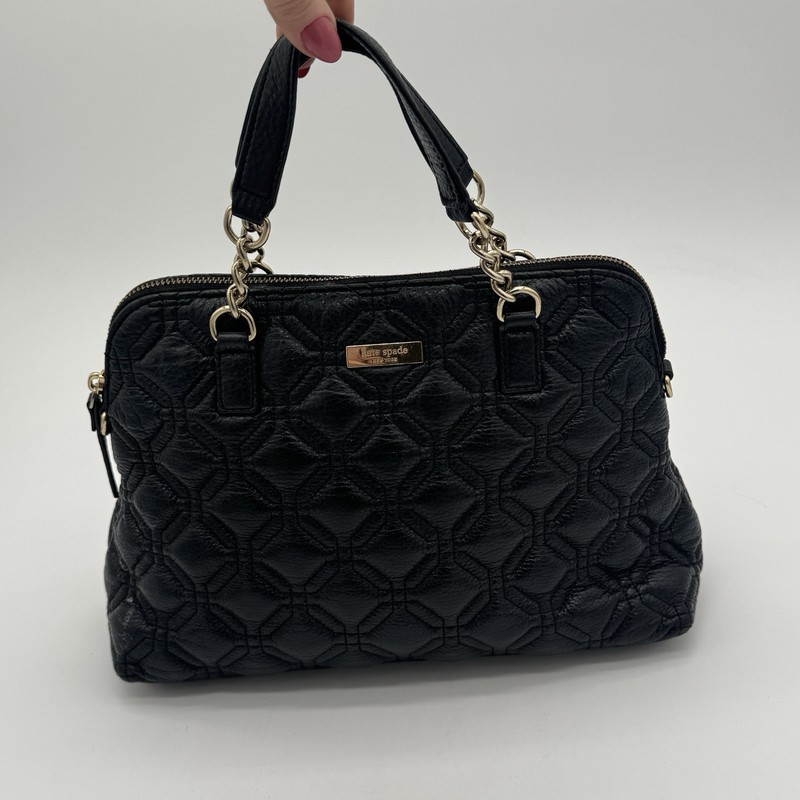 Kate Spade Small Rachelle Astor Court Quilted Satchel Black 100% Leather Purse