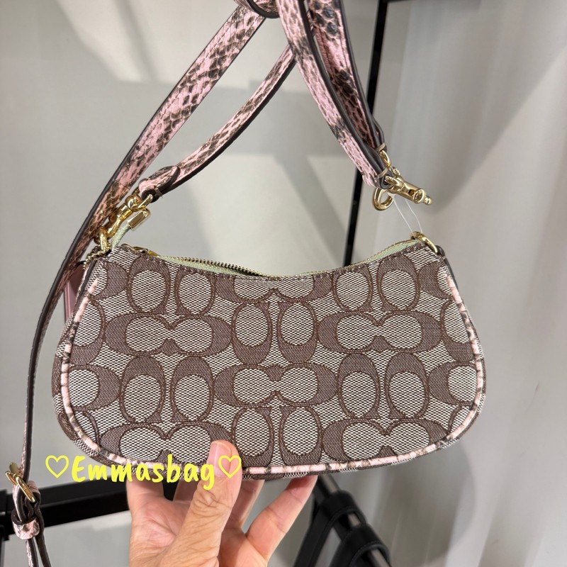 Coach Ashton Mini Shoulder Bag In Signature Jacquard CDX81 Gold/Oak Multi gallery