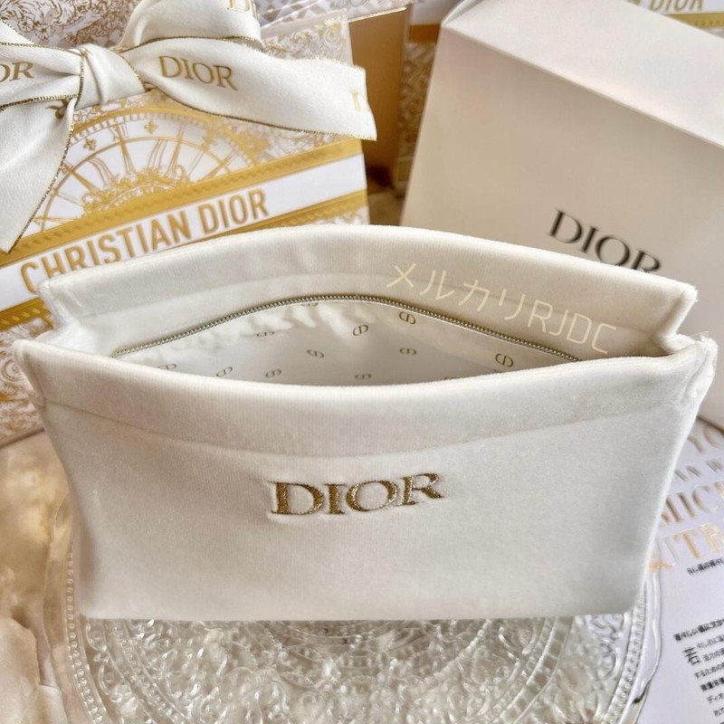 Dior PRESTIGE Parfums Pouch 2024 limited White Gold w/Box 18 x 11.5 x 8cm