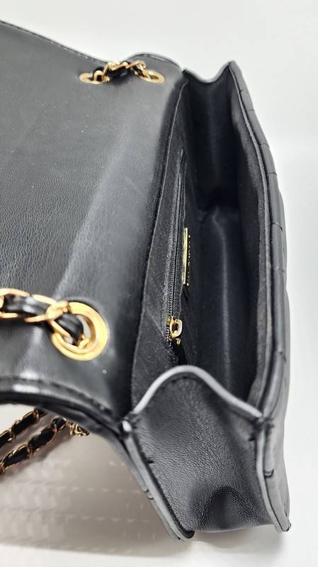 BAM FOREVER Leather Clutch Purse Black Magnetic Snap Quilted Leather Purse Small gallery