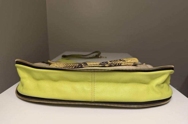 Coach Bonnie Straw & Python Leather Convertible Bag - 13400 gallery