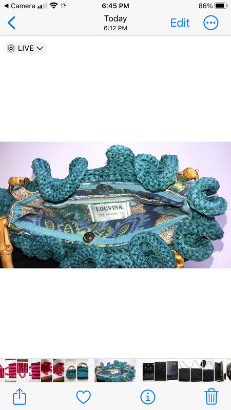 PURSE : HAND KNITTED - LINED - UNUSED - Bought at a charity auction - Fast Ship gallery