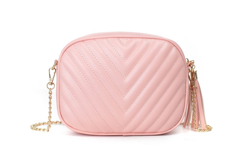 New Cute Quilted Crossbody Chain Strap Small Shoulder Bag for Women and Girls