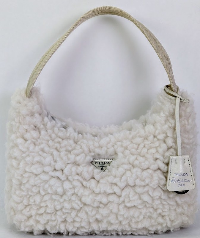 Prada Cashmere Mini Re-Edition 2000 Bag Naturale gallery