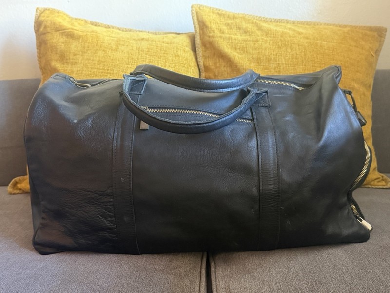 Ethiopian Hand Made Leather Bag Gym Bag Limited Edition Bag With Adjusting Strap