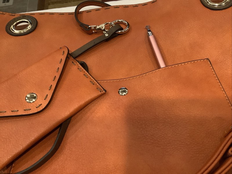 Used1X~Simply Noelle Zipper Sides Expdble XLarge Shoulder Purse HandBag & Coin gallery