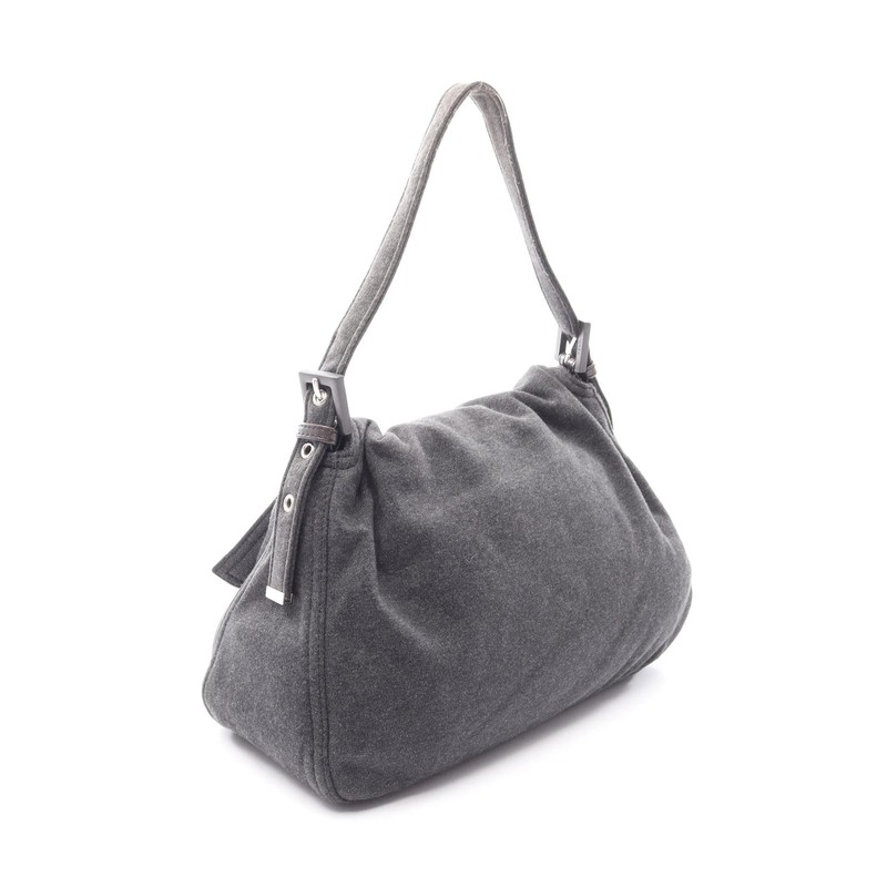 Fendi Shoulder Bag Gray Leather #RCB10276 gallery