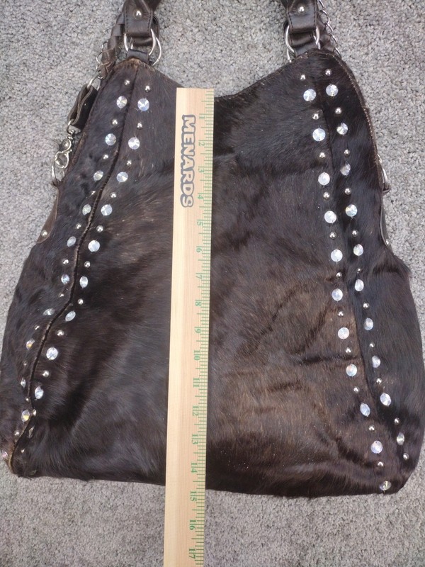 Cowhide X Large Purse Terracotta On Web Brown Genuine Cowhide Handbag Cowgirl gallery