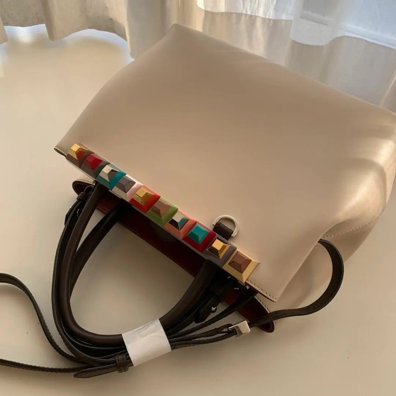 Used twice Extremely rare Fendi Petite 2Jours Multicolor Handbag Shoulder Bag FS