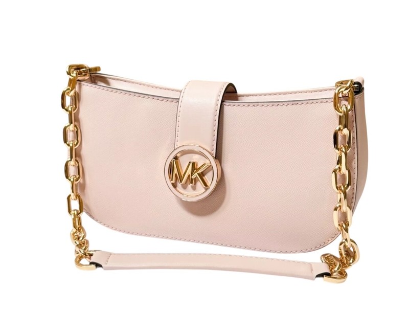 MICHAEL KORS CARMEN SMALL POUCHETTE SHOULDER CHAIN BAG PURSE gallery
