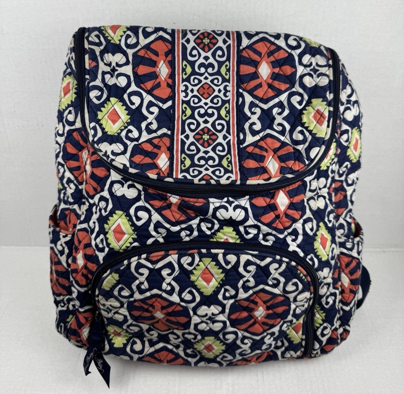 Vera Bradley Double Zip Large Backpack in Sun Valley Floral Retired Print