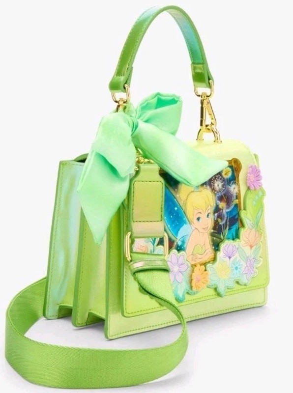 NWT Disney Loungefly Disney Tinker Bell Flower Iridescent Crossbody Bag LF HT
