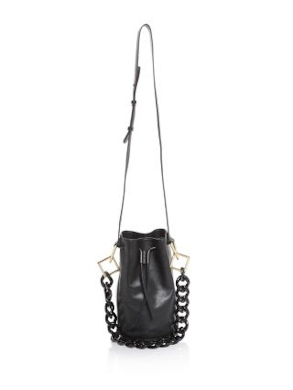 Tara Zadeh Women’s Black Leather Bucket Bag Leather Adjustable Strap Bucket Bag