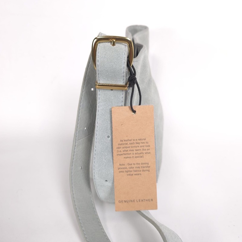 NEW Margot NEW YORK Kaye Mini Bucket LEATHER Suede Blue Crossbody Bag MG3318-KU gallery