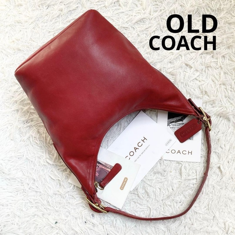 COACH Archive Vintage Old One Shoulder Bucket Red