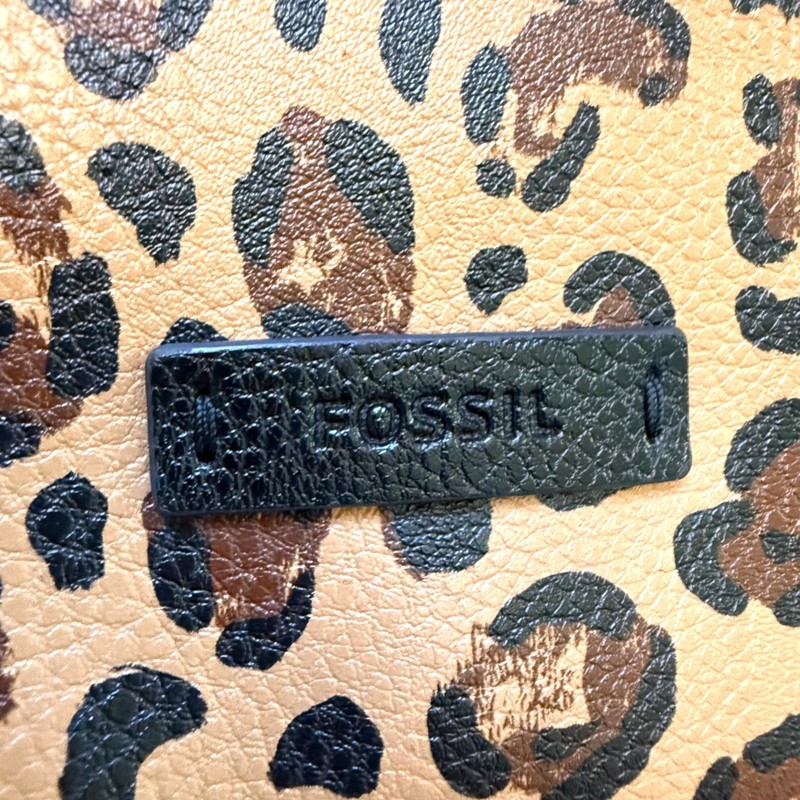 Fossil Women's Crossbody Bag Brown Leopard Print Faux Leather Modern Safari Boho gallery