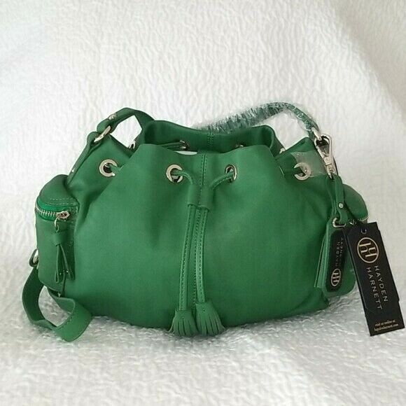 HAYDEN HARNETT GREEN LEATHER CARGO CULT CROSS BODY BAG $258.+ NWT