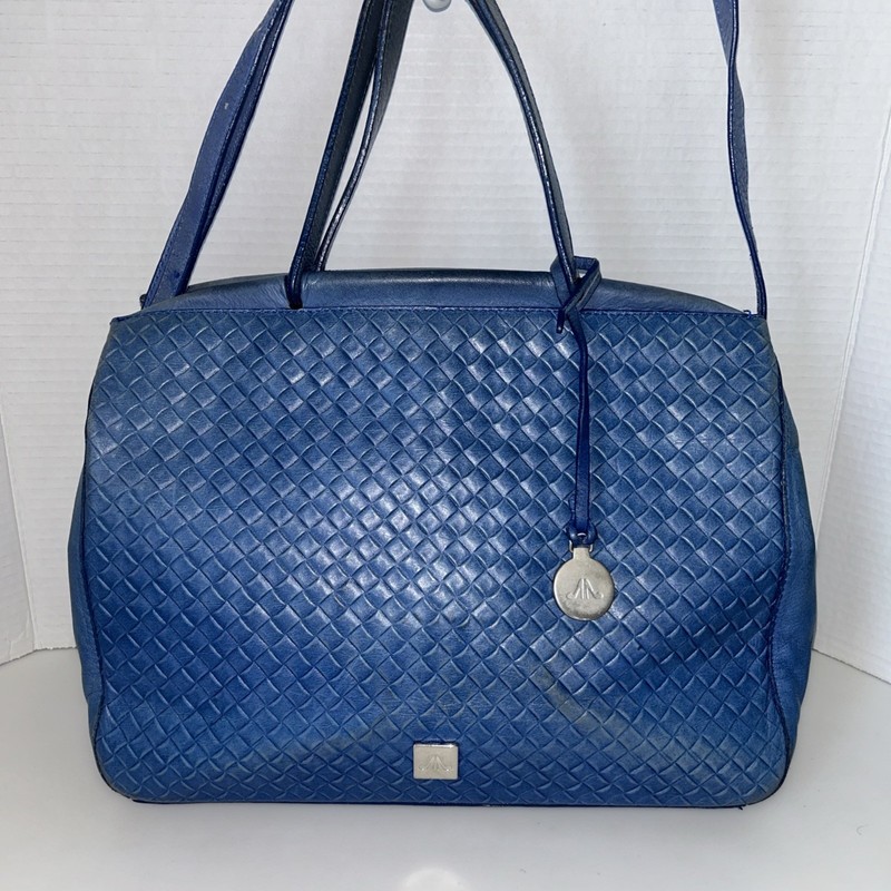 MATCHBAGS Made Italy Leather Hand/Shoulder Bag Color Blue gallery