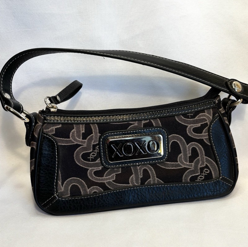 XOXO Purse Should Bag Black & Brown 9 X 4 1/2 X 2 Inches