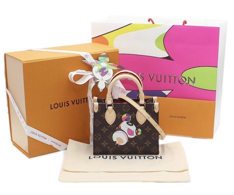 Louis Vuitton TM Onthego BB Bag M13668 Brown Murakami Crossbody Purse Auth New