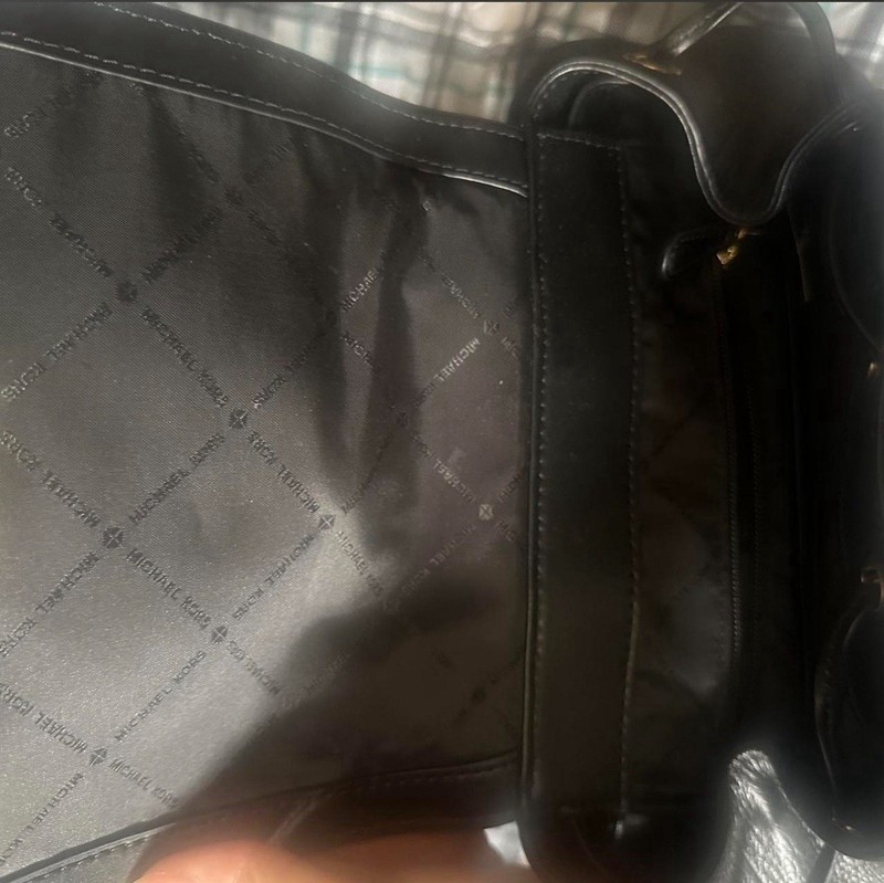 Michael Kors Ginger Medium Drawstring Backpack Black Detachable Strap gallery
