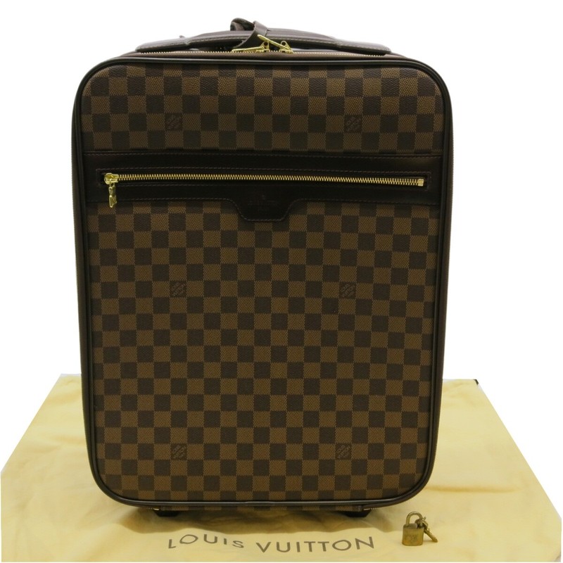 Auth LOUIS VUITTON Pegase 45 Travel Bag M23293 Damier Ebene Canvas #36633071