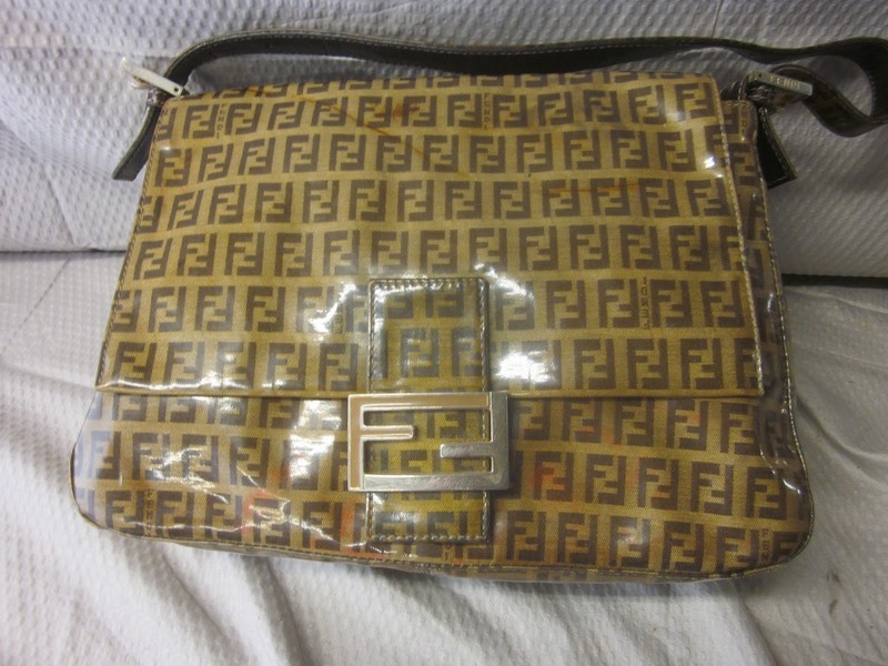 Fendi Mamma Baguette Shoulder Zucchino PVC leather Y2K Handbag Brown - See Note gallery