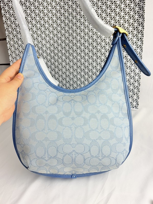 COACH Shoulder Bag In Signature Jacquard, Marble Blue Azure