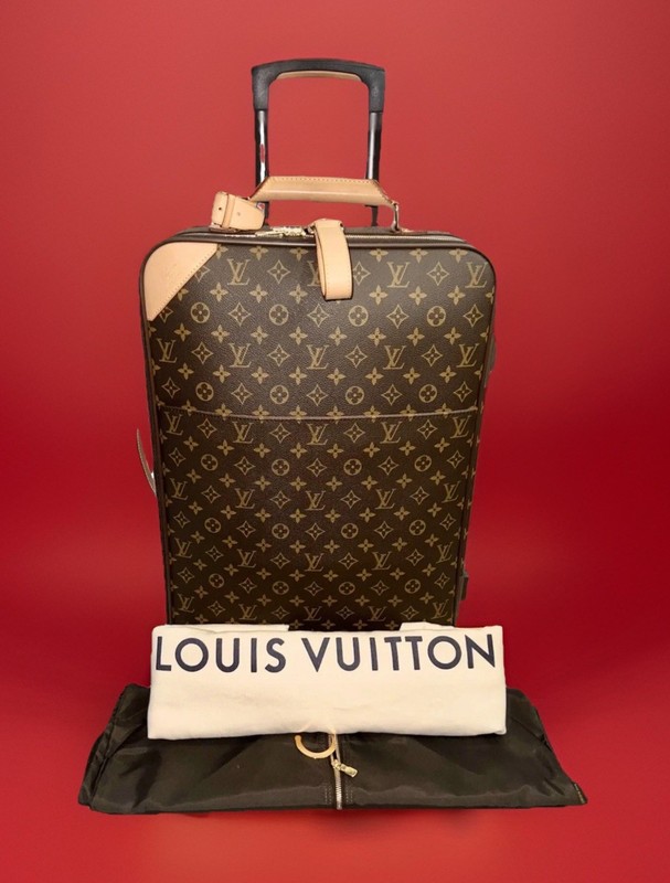 Louis Vuitton Pegas Suitcase Bag w/ Cert Name Tag Garment Dust-bag
