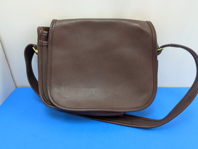 COACH Classic Shoulder Bag #9170 Vintage Mocha Brown Leather Flap Bag
