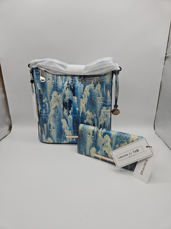 BRAHMIN Katie NWT “Deep Water Melbourne” With Matching Ady Wallet