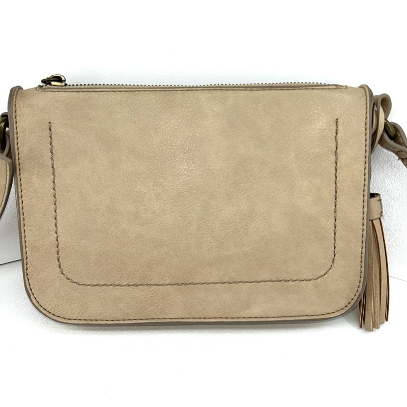 SONOMA Crossbody Women Small Leather Mailbag Purse Oat Color Adjustable Strap gallery