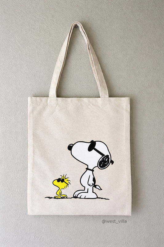 Snoopy & Woodstock Peanuts Classics Thick Canvas Tote Bag
