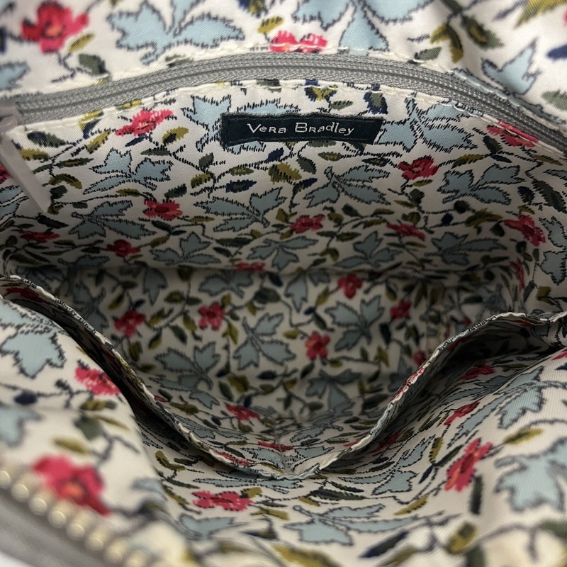 Vera Bradley Carson Hobo Crossbody Denim Gray Embroidered Shoulder Bag gallery