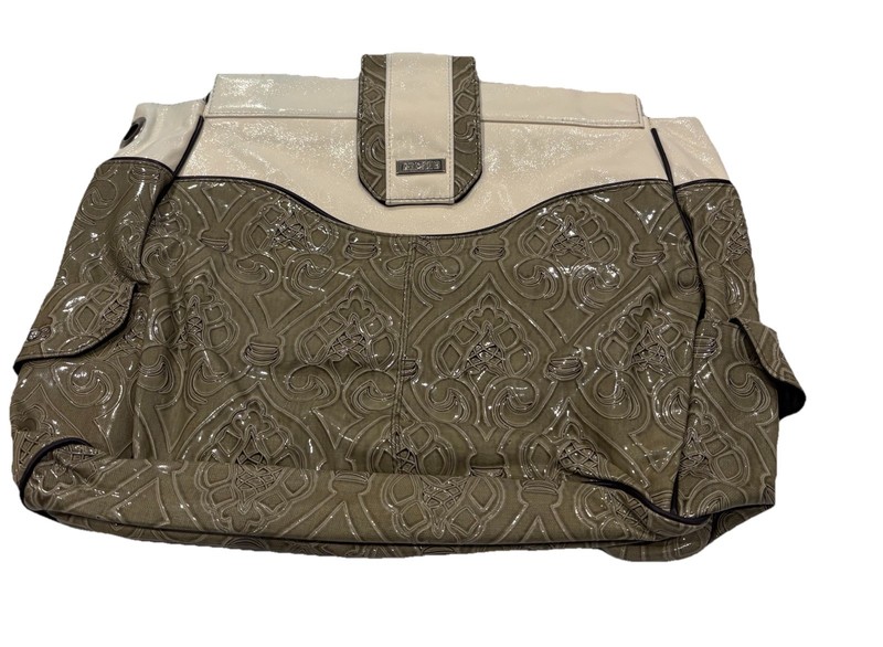 Used Miche Prima Large Handbag Wendi Shell ONLY Purse Sage & Cream Purse Cover